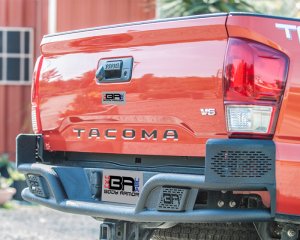 Toyota Tacoma Rear Bumper - Body Armor 4x4 - Desert Series - Black - `16-`17