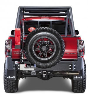 Toyota Tacoma Spare Tire Carrier - Body Armor 4x4 - Pro Series - Black - `05-`15