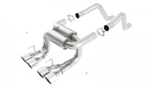 Chevrolet Corvette Z06 Performance Exhaust - Rear - Borla - Cat Back ATAK - Polished - `06-`13