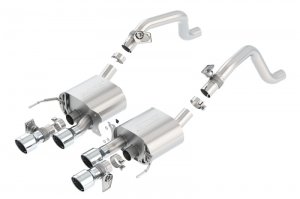 Chevrolet Corvette Performance Exhaust - Borla - S-Type Dual Round Rolled Center Rear Exit - `14-`19