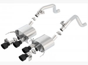 Chevrolet Corvette C7 Performance Exhaust - Rear - Borla - ATAK Axle-Back with AFM and NPP valves - Ceramic Black - `14-`19