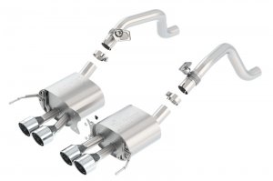 Chevrolet Corvette C7 Performance Exhaust - Rear - Borla - Cat Back ATAK - `14-`19