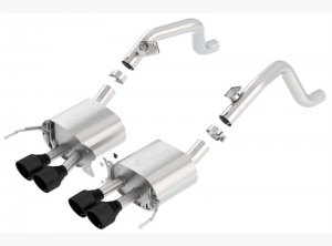 Chevrolet Corvette Performance Exhaust - Rear - Borla - Axle Back ATAK - Matte Black - `14-`19