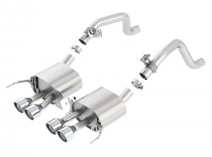 Chevrolet Corvette C7 Performance Exhaust - Rear - Borla - S-Type Axle Back with Quad Rd RL Tips - Polished - `14-`19