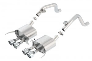 Chevrolet Corvette C7 Performance Exhaust - Rear - Borla - Cat Back ATAK - Polished - `14-`19