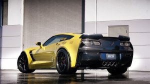 Chevrolet Corvette Z06 Performance Exhaust - Rear Exit - Borla - Cat Back ATAK Quad RD RL IC Tips - Polished - `15-`19
