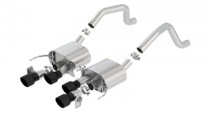 Chevrolet Corvette Z06 Performance Exhaust - Rear - Borla - Axle Back ATAK - Black - `15-`19