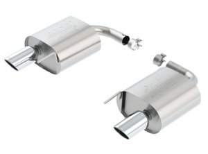 Ford Mustang Performance Exhaust - Rear - Borla - ATAK Axle-Back - Bright Chrome - `15-`23