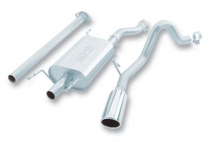 Toyota Tacoma Performance Exhaust - Side Exit - Borla - Cat Back S-Type - Bright Chrome - `05-`12