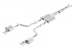 Dodge Challenger SE/SXT Performance Exhaust - Single Split Rear Exit - Borla - Cat Back - Rectangle Tip - `11-`14