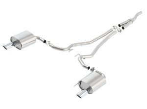 Ford Mustang Performance Exhaust - Rear - Borla - S-Type Cat Back - Bright Chrome - `15-`17