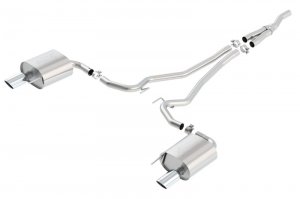Ford Mustang Performance Exhaust - Rear - Borla - Cat Back ATAK - Bright Chrome - `15-`23