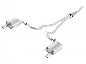 Ford Mustang Performance Exhaust - Rear - Borla - Cat Back ATAK - Bright Chrome - `15-`23