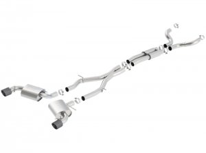 Chevrolet Camaro SS Performance Exhaust - Single Split Exit - Borla - S-Type Cat-Back - Carbon Fiber - `16-`24