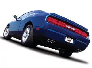 Dodge Challenger R/T Performance Exhaust - Rear - Borla - S-Type Cat Back, Dual Rectangular Angle, Rear Split Exit - `09-`14