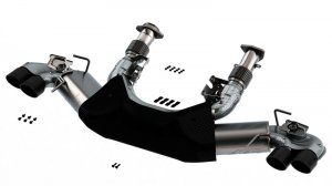 Chevrolet Corvette C8 Performance Exhaust - Borla - Cat Back ATAK - Black Chrome - `20-`25