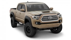 Toyota Tacoma Fender Flares - Bushwacker - Pocket Style, Smooth Finish, UV Protected - Black - `16-`18
