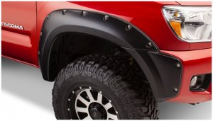 Toyota Tacoma Fender Flares - Front + Rear - Bushwacker - Pocket Style - Black - `12-`15
