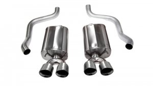 Chevrolet Corvette C6 Performance Exhaust - Rear - CORSA Performance - Axle-Back Sport with Dual Rear Exit and Twin 3.5in. Polished Pro-Series Tips - Polished - `09-`13