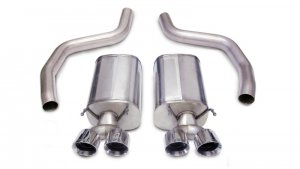 Chevrolet Corvette C6 Z06 Performance Exhaust - Dual Rear Exit - CORSA Performance - Axle-Back Sport with Reflective Sound Cancellation Technology - Polished - `06-`13