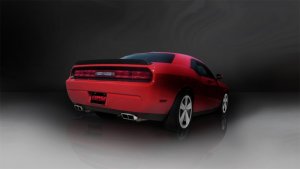 Dodge Challenger R/T Performance Exhaust - Rear - CORSA Performance - Cat-Back Dual Rear Exit with GTX Polished Tips - Polished - `09-`10