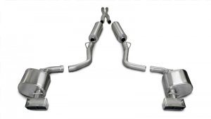 Dodge Challenger R/T Performance Exhaust - Rear - CORSA Performance - Cat-Back Touring - Polished - `09-`10