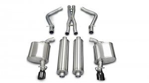 Chrysler 300 Performance Exhaust - Rear - CORSA Performance - Cat Back, Dual Rear Exit, Xtreme - Black - `05-`10