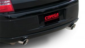 Dodge Charger SRT-8 Performance Exhaust - Rear - CORSA Performance - Xtreme Cat-Back with Dual Rear Exit and Single 4.0in. Polished Pro-Series Tips - Polished - `05-`10