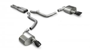 Dodge Charger SRT-8 Performance Exhaust - Rear - CORSA Performance - Cat-Back Dual Rear Exit Xtreme - Black - `05-`10