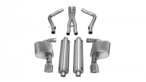 Chrysler 300 Performance Exhaust - Dual Rear Exit - CORSA Performance - Cat Back, Polished Sport, 4.5in. Polished Pro-Series Tips - `12-`14
