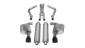 Chrysler 300 Performance Exhaust - Rear - CORSA Performance - Cat-Back Sport with Dual Rear Exit - Black - `12-`14