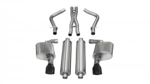 Dodge Charger SRT-8 Performance Exhaust - Dual Rear Exit - CORSA Performance - Cat Back Xtreme - Black - `12-`14