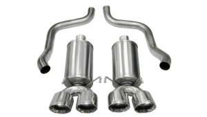 Chevrolet Corvette C6 Performance Exhaust - Rear - CORSA Performance - Xtreme Axle-Back Dual Rear Exit - Polished - `09-`13