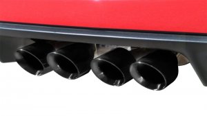 Chevrolet Corvette C6 Performance Exhaust - Rear - CORSA Performance - Axle-Back Xtreme with Dual 3.5in Tips - Black - `09-`13
