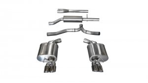 Dodge Charger SXT Performance Exhaust - Dual Rear Exit - CORSA Performance - Cat Back Sport with Twin 3.0in. Polished Tip - `11-`14