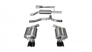 Dodge Charger SXT Performance Exhaust - Dual Rear Exit - CORSA Performance - Sport Cat-Back - Black - `11-`14