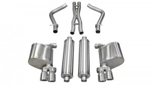 Dodge Charger R/T Performance Exhaust - Dual Rear Exit - CORSA Performance - Xtreme Cat-Back Dual Rear Exit with Twin 3.0in. Polished Pro-Series Tips - Polished - `11-`14
