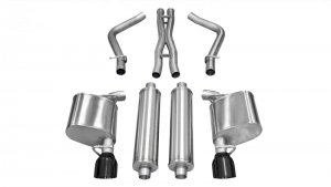 Chrysler 300 R/T Performance Exhaust - Rear - CORSA Performance - Cat Back Sport - Black - `11-`14