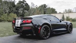 Chevrolet Corvette C7 Performance Exhaust - Rear - CORSA Performance - Xtreme Valve-Back with Dual NPP & Quad Black Tips - Black - `14-`19