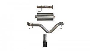 Toyota Tacoma Double Cab Performance Exhaust - Single Side Exit - CORSA Performance - Cat-Back Sport - Black - `16-`23