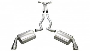 Chevrolet Camaro Convertible SS Performance Exhaust - Rear - CORSA Performance - Cat-Back + X-Pipe Sport - Polished - `11-`15