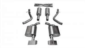 Dodge Challenger Performance Exhaust - Dual Rear Exit - CORSA Performance - Cat-Back Touring - `15-`16