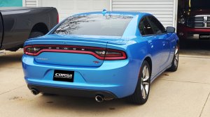 Dodge Charger R/T w/ Pursuit Valance Exhaust Tip Kit - CORSA Performance - Single 4.0in. Polished Pro-Series Tip - Polished - `15-`16
