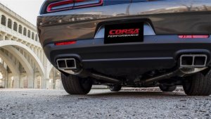 Dodge Challenger SRT Performance Exhaust - Rear - CORSA Performance - Xtreme Cat-Back, Dual Rear Exit with GTX2 Polished Tips - Polished - `15-`23