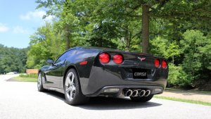 Chevrolet Corvette C6 Performance Exhaust - Rear - CORSA Performance - Axle-Back Sport w/ 4.5in Tips - Polished - `05-`07