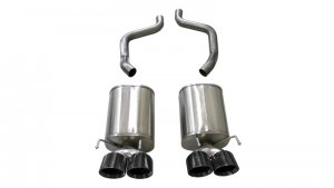 Chevrolet Corvette C6 Performance Exhaust - Rear - CORSA Performance - Axle-Back Dual Rear Exit with Twin 4.5in Black PVD Pro-Series Tips - Black - `05-`07