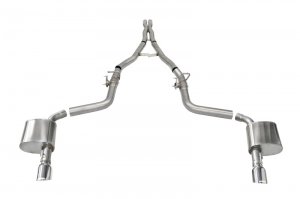 Dodge Challenger Performance Exhaust - Rear - CORSA Performance - Cat-Back Xtreme Dual Rear Exit - Polished - `15-`21