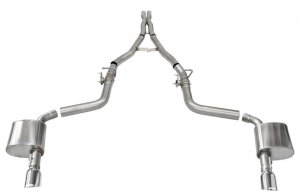 Dodge Challenger Performance Exhaust - Rear - CORSA Performance - Cat-Back Xtreme Dual Rear Exit - Polished - `15-`21