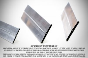 Ford Mustang Radiator - CSF - Aluminum, High-Performance, All-Aluminum, 2-Row Core, B-Tube Technology, Drop-In Fit - 2015