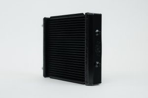 Chevrolet Camaro Coupe Radiator - Front - CSF - High-Performance Auxiliary, 2-Row 42mm Core, B-Tube Technology - Matte Black - `16-`22